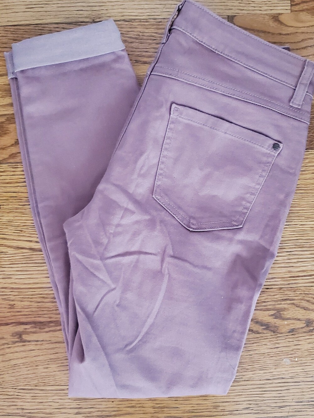 Lauren Conrad Cuffed Skinny Ankle Jean Signature Mauve Size 6 Stretch Womens